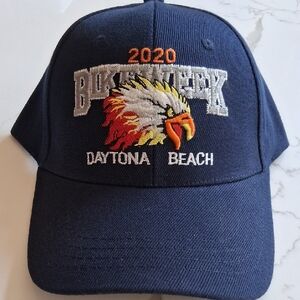 Daytona Beach 2020 Bike Week Navy Blue Cap with embroidered eagle
